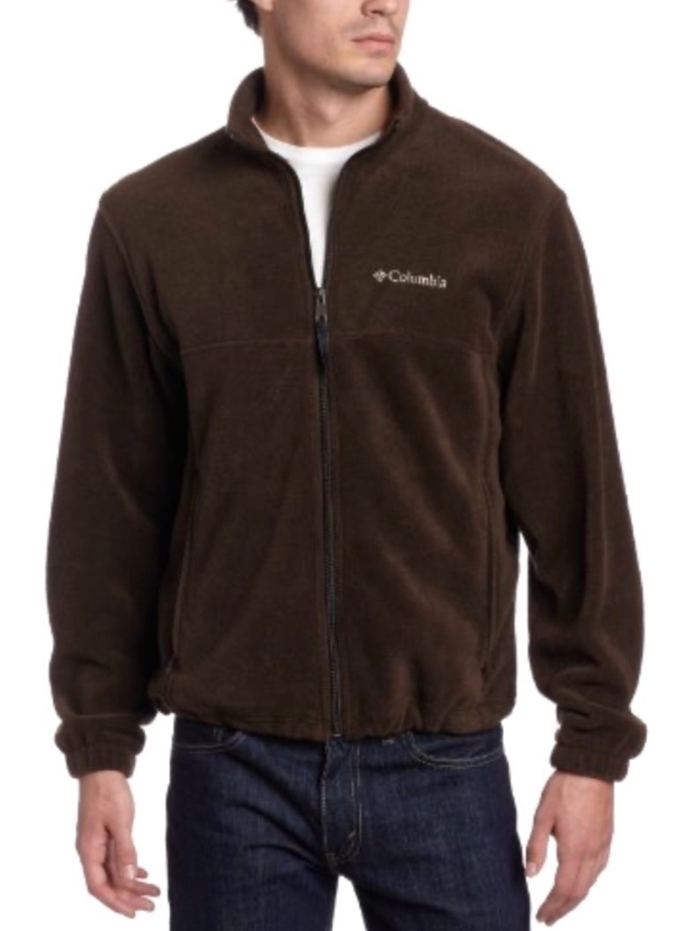 Columbia Brown Men's Full-Zip Fleece Jacket